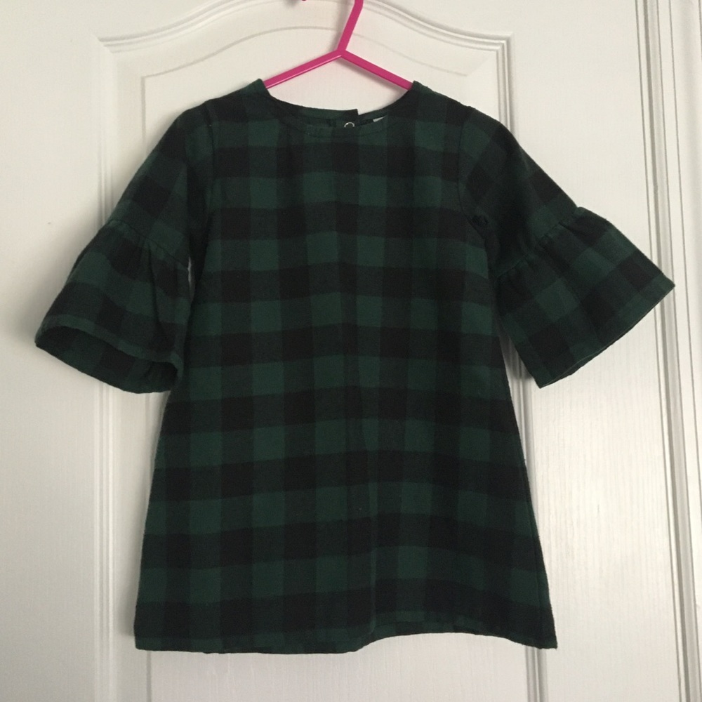 Green/Black Plaid Dress Size 2T
